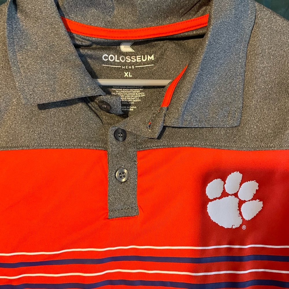 Clemson Tigers polo dri-fit. XL. New with tags. Colosseum.